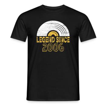 2006 Birthday Vinyl Legend depuis - T-shirt homme - noir - Devant - AI Model Male 178 light (178cm)