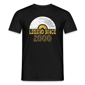 2000 Birthday Vinyl Legend depuis - T-shirt homme - noir - Devant - AI Model Male 178 light (178cm)