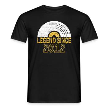 2012 Birthday Vinyl Legend depuis - T-shirt homme - noir - Devant - AI Model Male 178 light (178cm)