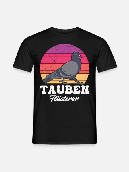 Tauben Flüsterer Taubenzüchter Taubenhalter - Männer T-Shirt - Schwarz