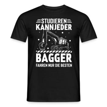 Bagger Baggerfahrer Baugeräte Baustelle - Männer T-Shirt - Schwarz - Vorne - AI Model Male 178 light (178cm)