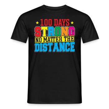100 Tage stark 100 Tage Schule 100 Tage Schule - Männer T-Shirt - Schwarz - Vorne - AI Model Male 178 light (178cm)