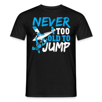 Jamais trop vieux pour sauter en parachutisme - T-shirt homme - noir - Devant - AI Model Male 178 light (178cm)