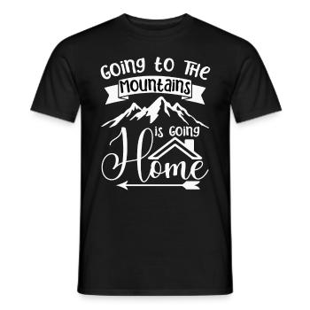 Going to the Mountains is Going Home for Athletes - Men's T-Shirt - black - Front - AI Model Male 178 light (178cm)