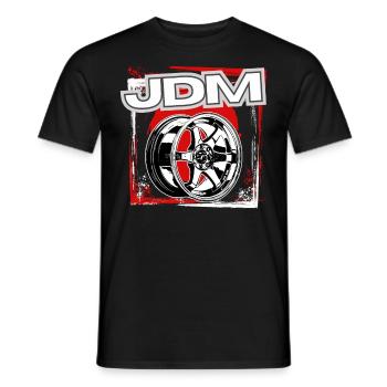 Jdm / Tuning / Turbolader / Felgen / Chiptuning - Männer T-Shirt - Schwarz - Vorne - AI Model Male 178 light (178cm)