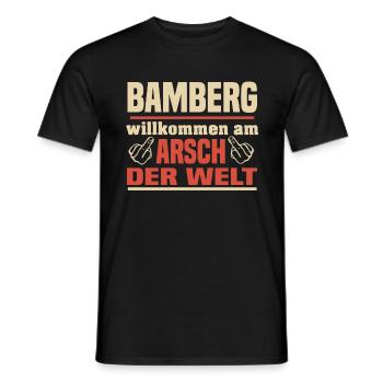 Bamberg - Männer T-Shirt - Schwarz - Vorne - AI Model Male 178 light (178cm)