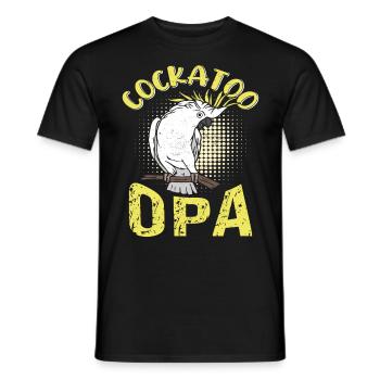 Cockatoo Grandpa Vogelliebhaber Kakadus Männer - Männer T-Shirt - Schwarz - Vorne - AI Model Male 178 light (178cm)