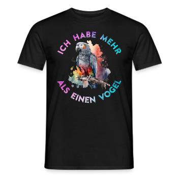 Papageien Ich habe mehr als einen Vogel Papagei - Männer T-Shirt - Schwarz - Vorne - AI Model Male 178 light (178cm)