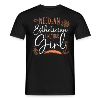 Cute Licensed Esthetician Skincare - Männer T-Shirt - Schwarz - Vorne - AI Model Male 178 light (178cm)