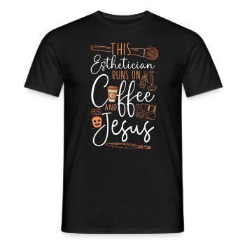 Esthetician Skincare Beautician - Men's T-Shirt - black - Front - AI Model Male 178 light (178cm)