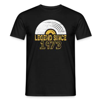 1973 Birthday Vinyl Legend depuis - T-shirt homme - noir - Devant - AI Model Male 178 light (178cm)