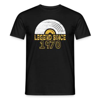 1970 Anniversaire Vinyl Legend depuis - T-shirt homme - noir - Devant - AI Model Male 178 light (178cm)