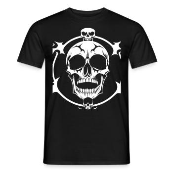 Horreur Crâne Crâne Art Crâne Gothique Heavy Metal - T-shirt homme - noir - Devant - AI Model Male 178 light (178cm)