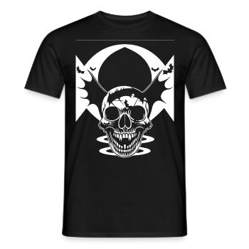Horreur Crâne Crâne Art Crâne Gothique Heavy Metal - T-shirt homme - noir - Devant - AI Model Male 178 light (178cm)