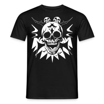 Horror Schädel Schädel Kunst Schädel Gothic Heavy Metal - Männer T-Shirt - Schwarz - Vorne - AI Model Male 178 light (178cm)