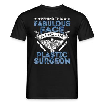 Brilliant Plastic Surgeon Surgical - Men's T-Shirt - black - Front - AI Model Male 178 light (178cm)