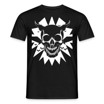Horror Skull Skull Art Skull Gothic Heavy Metal - Men's T-Shirt - black - Front - AI Model Male 178 light (178cm)