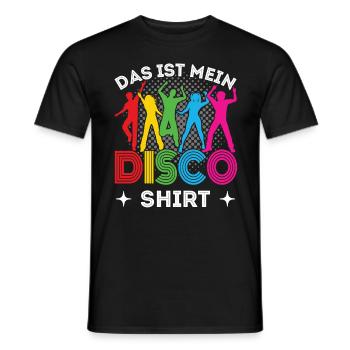 Disco Outfit 80er 70er Jahre Disko Party Kostüm - Männer T-Shirt - Schwarz - Vorne - AI Model Male 178 light (178cm)