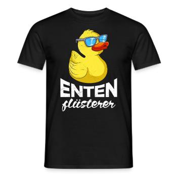 Enten Flüsterer Entenliebhaber Entchen Ente - Männer T-Shirt - Schwarz - Vorne - AI Model Male 178 light (178cm)