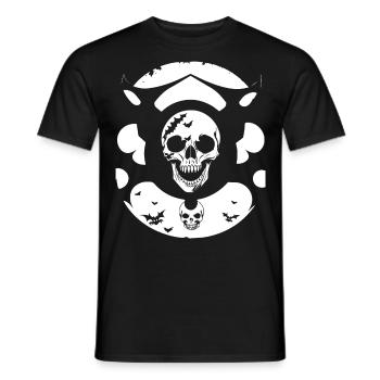 Horreur Crâne Crâne Art Crâne Gothique Heavy Metal - T-shirt homme - noir - Devant - AI Model Male 178 light (178cm)