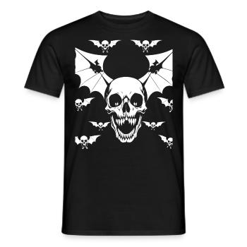 Horreur Crâne Crâne Art Crâne Gothique Heavy Metal - T-shirt homme - noir - Devant - AI Model Male 178 light (178cm)