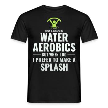 Aquagym Fitness aquatique Aqua Exercice Drôle - T-shirt homme - noir - Devant - AI Model Male 178 light (178cm)