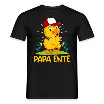 Papa Ente Entenliebhaber Männer Shirt - Männer T-Shirt - Schwarz - Vorne - AI Model Male 178 light (178cm)