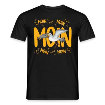 Moin Moin Moin Norddeutschland Shirt Vogelfreund - Männer T-Shirt - Schwarz - Vorne - AI Model Male 178 light (178cm)