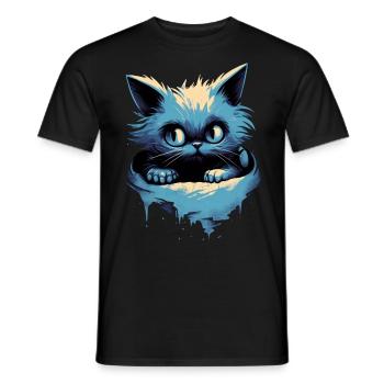 Mystisches Kätzchen Fantasy Magisch Süße Katze - Männer T-Shirt - Schwarz - Vorne - AI Model Male 178 light (178cm)
