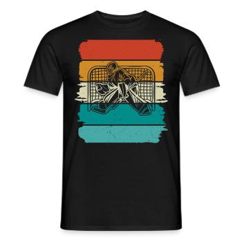 Eishockey Ice Hockey - Men's T-Shirt - black - Front - AI Model Male 178 light (178cm)