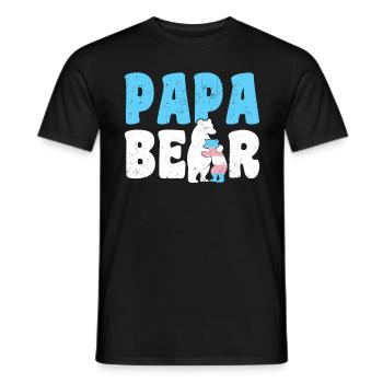 Papa Bear - Men's T-Shirt - black - Front - AI Model Male 178 light (178cm)