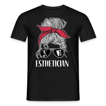 Cute Licensed Esthetician Skincare - Männer T-Shirt - Schwarz - Vorne - AI Model Male 178 light (178cm)