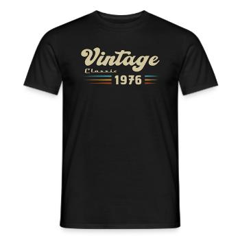 1976 Birthday Vintage Classic - Men's T-Shirt - black - Front - AI Model Male 178 light (178cm)
