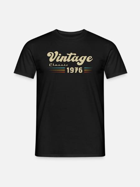 1976 Anniversaire Vintage Classic - T-shirt homme - noir
