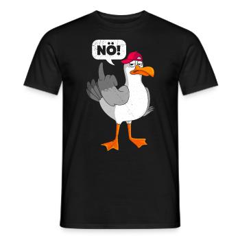Möwen Nö! sture Möwe Seevogel Seagull - Männer T-Shirt - Schwarz - Vorne - AI Model Male 178 light (178cm)