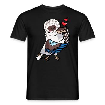 Lachender Hans Vogel Jägerliest Küsse Kawaii - Männer T-Shirt - Schwarz - Vorne - AI Model Male 178 light (178cm)
