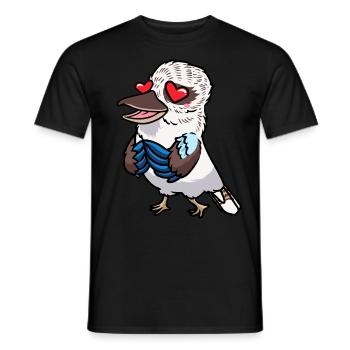 Lachender Hans Vogel Jägerliest Verliebt Kawaii - Männer T-Shirt - Schwarz - Vorne - AI Model Male 178 light (178cm)