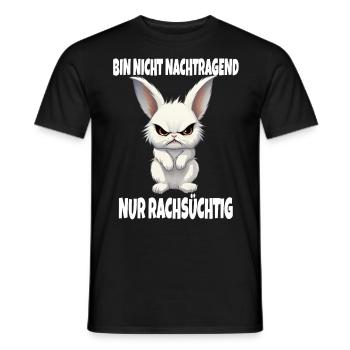 Nicht Nachtragend - Rachsüchtig Hase Kaninchen - Männer T-Shirt - Schwarz - Vorne - AI Model Male 178 light (178cm)
