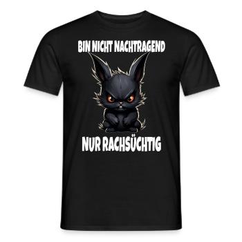 Nicht Nachtragend - Rachsüchtig Sarkasmus Hase - Männer T-Shirt - Schwarz - Vorne - AI Model Male 178 light (178cm)