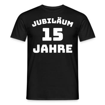 Jubiläum 15 Jahre Firmenjubiläum Gratulieren - Männer T-Shirt - Schwarz - Vorne - AI Model Male 178 light (178cm)