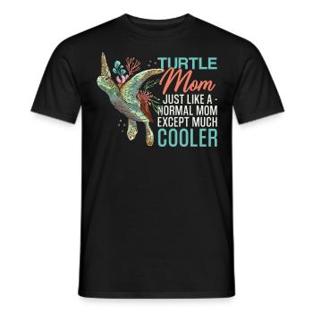 Sea Turtle Tortoise Mom Turtle Mom - Men's T-Shirt - black - Front - AI Model Male 178 light (178cm)