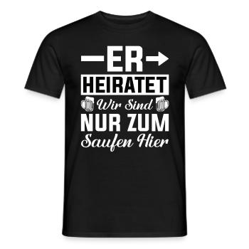Junggesellenabschied Mann - Männer T-Shirt - Schwarz - Vorne - AI Model Male 178 light (178cm)