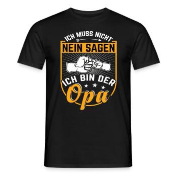 Werdender Opa Zukünftiger Opa Opa Verkündung - Männer T-Shirt - Schwarz - Vorne - AI Model Male 178 light (178cm)