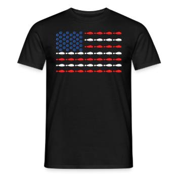 Bowling USA Bowling Player America Flag Shirt - T-shirt homme - noir - Devant - AI Model Male 178 light (178cm)