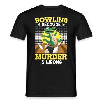 Bowling parce que le meurtre est faux Bowlingspieler - T-shirt homme - noir - Devant - AI Model Male 178 light (178cm)