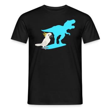 Cockatoo Dinosaur Cockatoo Parrot Holder - Men's T-Shirt - black - Front - AI Model Male 178 light (178cm)
