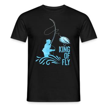 Fly Angler King of Fly fishing Fly Fishing - Men's T-Shirt - black - Front - AI Model Male 178 light (178cm)