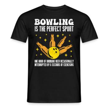 Bowling It´s like Workout Bierfan Bowlingspieler - Männer T-Shirt - Schwarz - Vorne - AI Model Male 178 light (178cm)