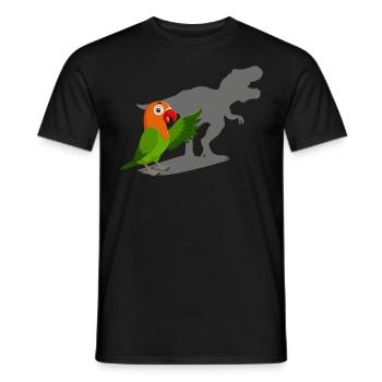 Love Bird Dinosaur Lovebirds Bird Lover - Men's T-Shirt - black - Front - AI Model Male 178 light (178cm)
