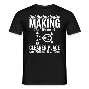 Ophthalmologist makes the world clearer opticians - Men's T-Shirt - black - Front - AI Model Male 178 light (178cm)